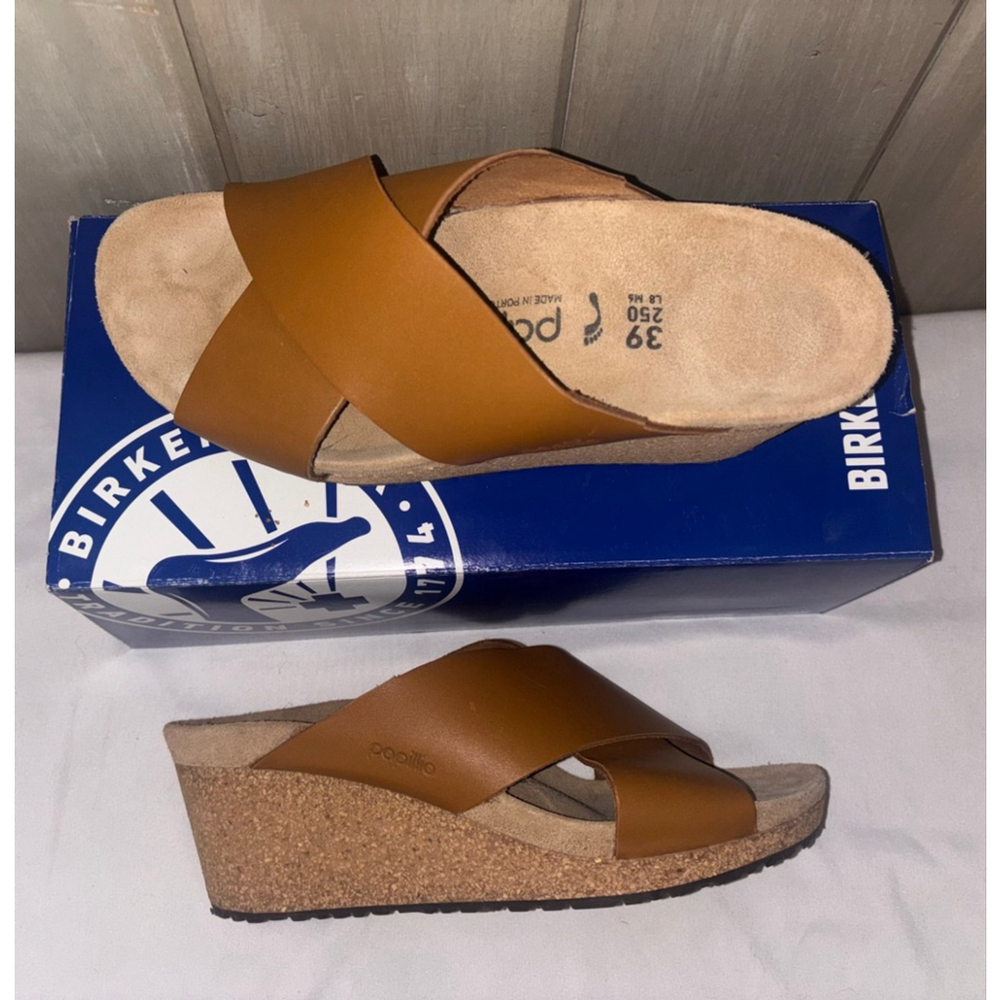 Birkenstock Papillio Samira size 8.5 EU 39 Tan Boho Platform Comfy Wedge Sandal - Picture 6 of 6